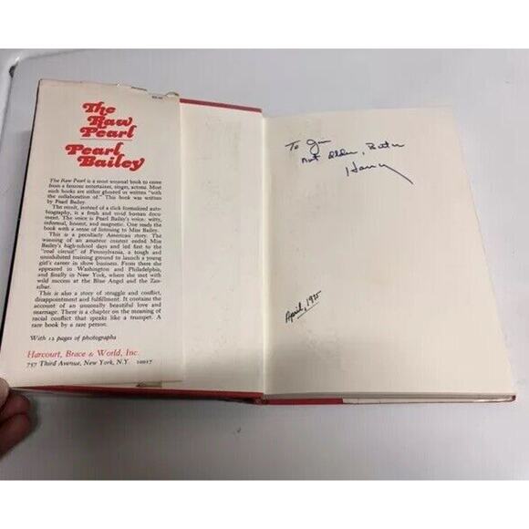 The Raw Pearl by Pearl Bailey -1968 Hardcover -First Edition Signed, Dust Jacket - Picture 9 of 9